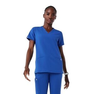 Figs Casma 3 Scrub Top Size M Blue